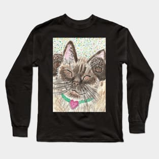 Happy Siamese cat Long Sleeve T-Shirt